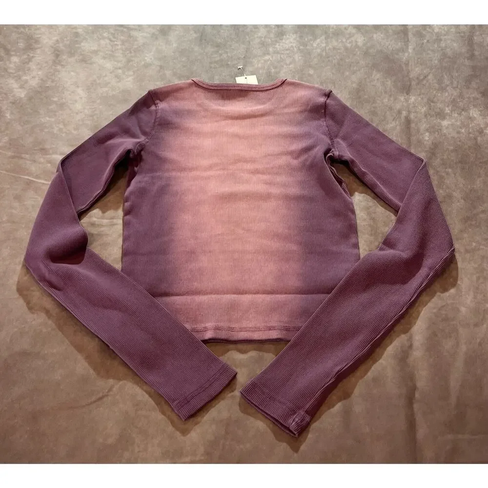 NWT Urban Outfitters Star Icon Purple Ombre Long Sleeve Baby T-Shirt Size Small - Picture 3 of 10